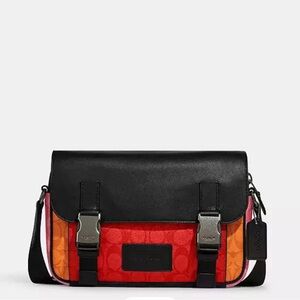 Coach Red and Black Messenger Bag